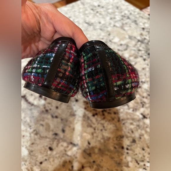 Talbots Women's Tartan Plaid Ballet Flats Woven Multi Color Yarn Bow Size 9.5 - Picture 4 of 9